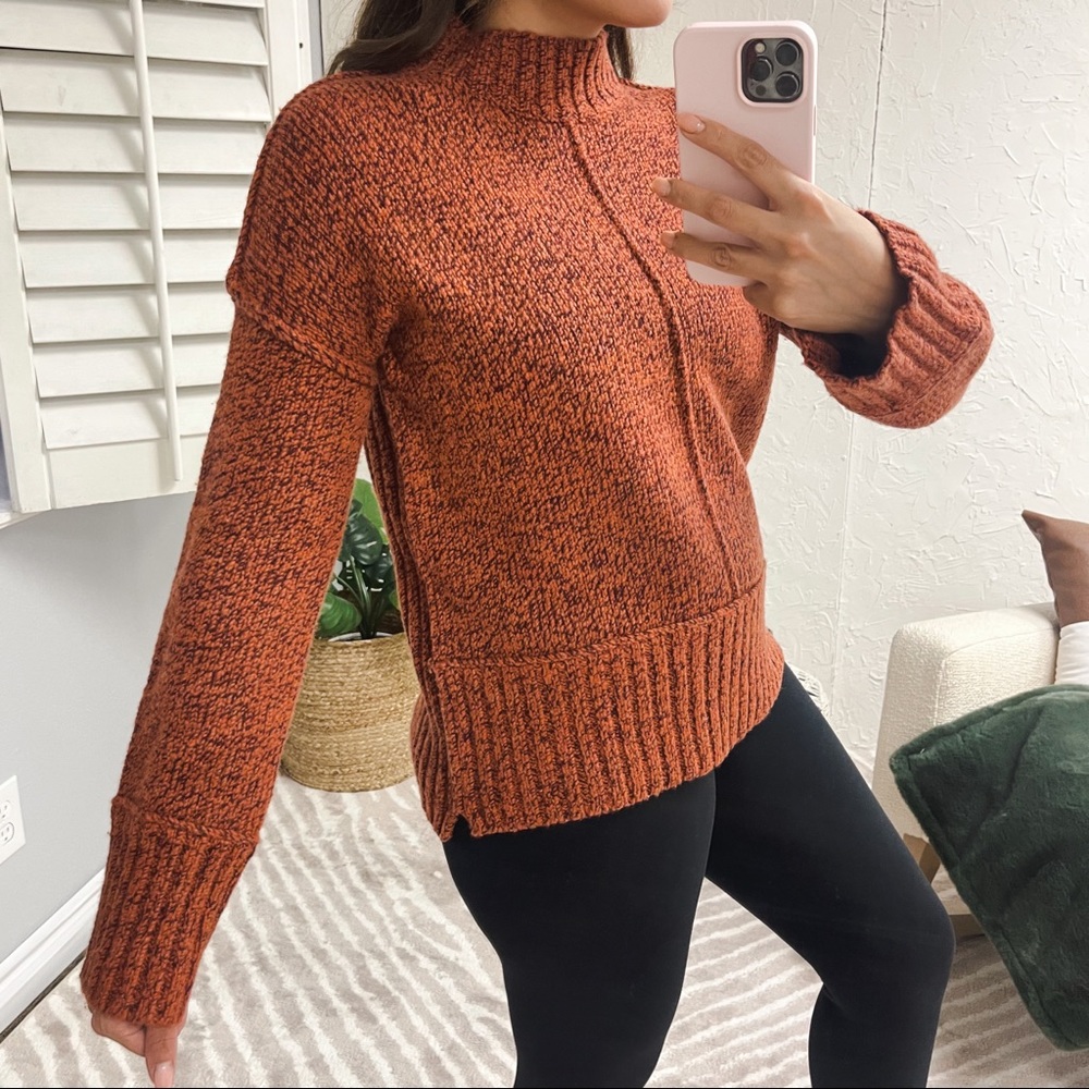 Smartwool Bell Meadow Sweater Woodsmoke-ginger Heather Marl Size Medium Orange - Picture 1 of 13